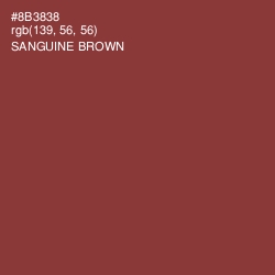 #8B3838 - Sanguine Brown Color Image
